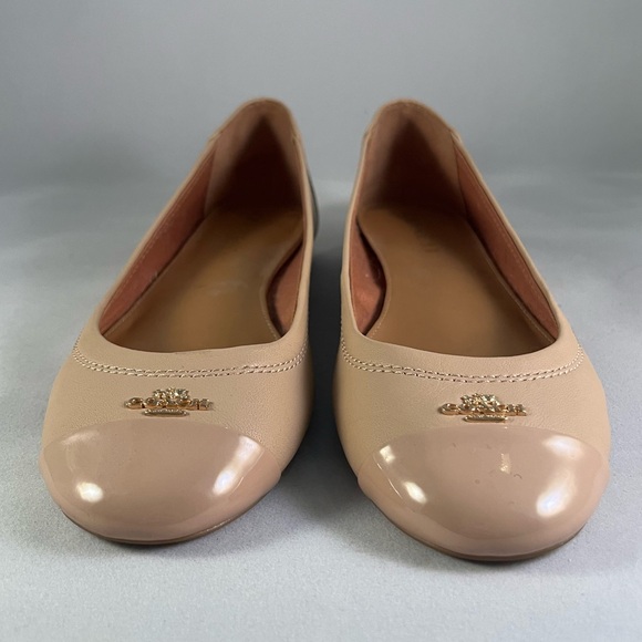 Coach leather/patent leather tan ballet flats size 7 - Picture 5 of 6